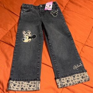 Disney Minnie Mouse Black Kids Jeans NWT